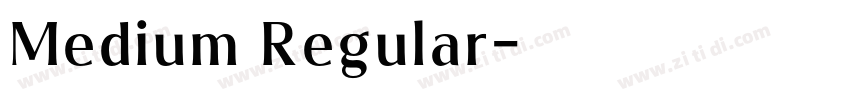 Medium Regular字体转换